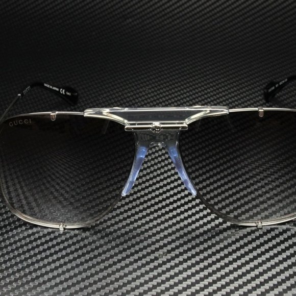 Gucci Black Silver 63mm Sunglasses - Picture 3 of 3